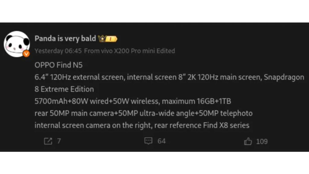 Oppo Find N5 Leaks: Design, Display, Camera, and Battery Highlights 10 Oppo-Find-N5-Leaks-Design,-Display